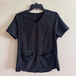 Allura by Cherokee Black Scrub Top